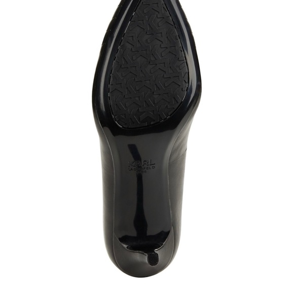 NWT Karl Lagerfeld Roulle Leather Toe-Point Pumps - Picture 5 of 7